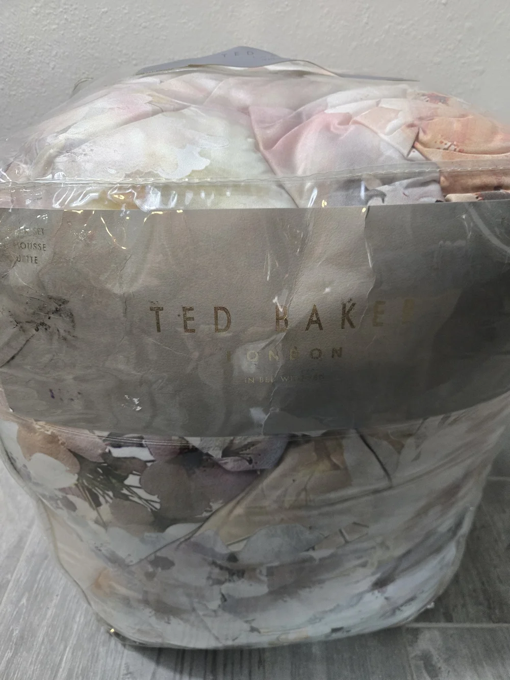 Ted Baker Floral Comforter - Pastel Pink & Cream